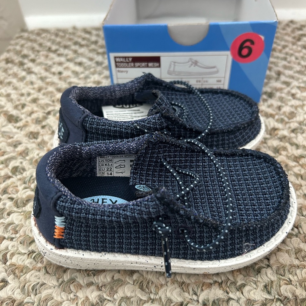 Hey Dude Kids Wally Dark Blue Sneakers